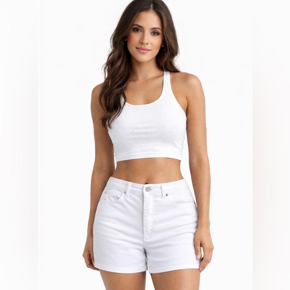 Charter Club White Jean Shorts Mid-Length